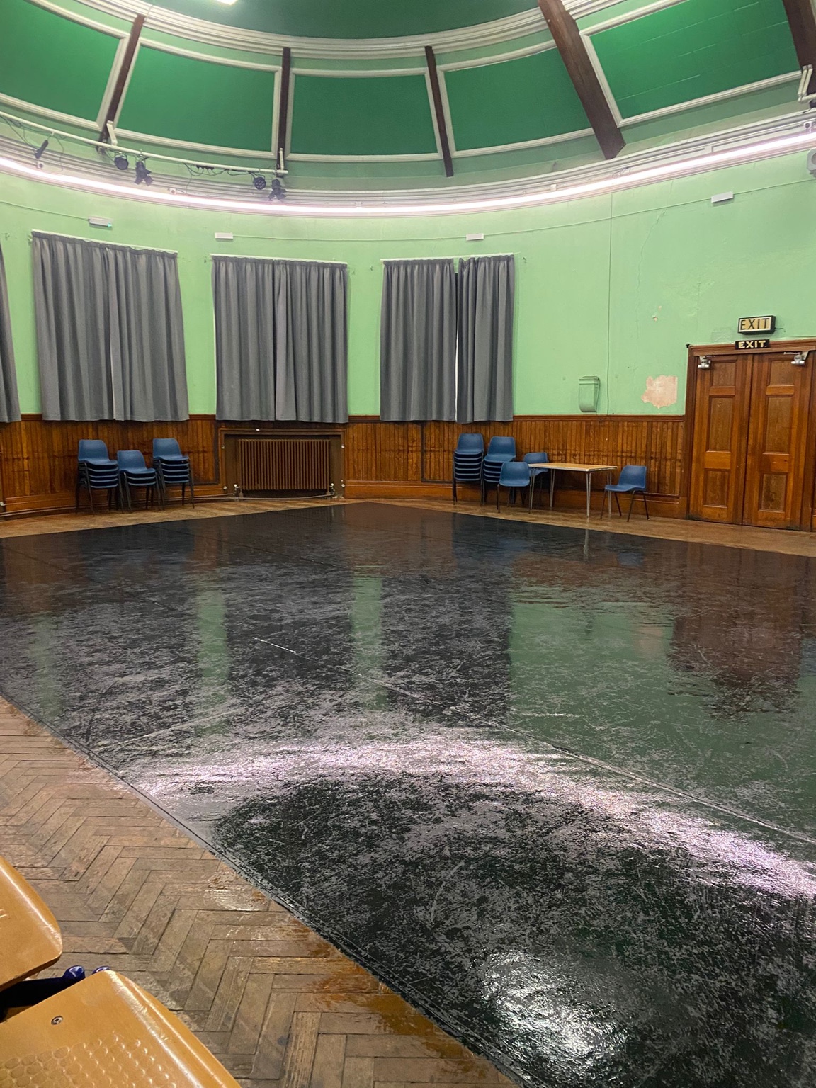 Commercial hall cleaning